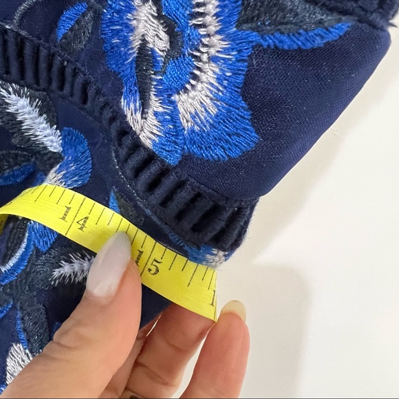 Revolve X Bardot Sapphire Lace Midi floral dress Sz L NWT - Picture 12 of 15